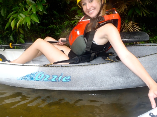 I didn't get a Vas Happenin' picture for you Leslie, but I got one of my kayak called Ozzie! Like your husky babe!